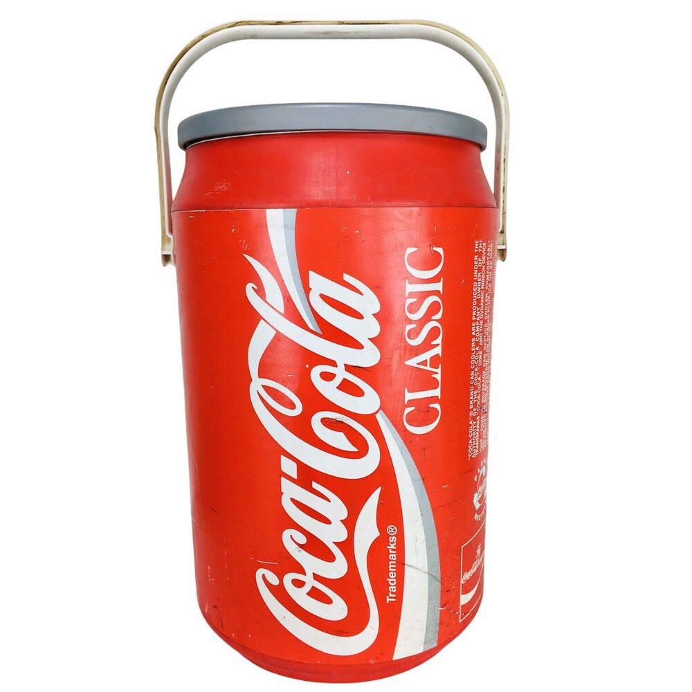VTG Original Coca-Cola Classic Red Soda Can Shaped Ice Chest Cooler Hard Shell